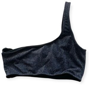 Triangl Bandeau One Shoulder Sparkle Shimmer Bikini Top Womens Small Swimwear